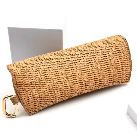 WOVEN Raffia Straw Sunglasses Glasses Sunnies Holder Keychain Unisex BRAND NEW - Picture 11 of 13